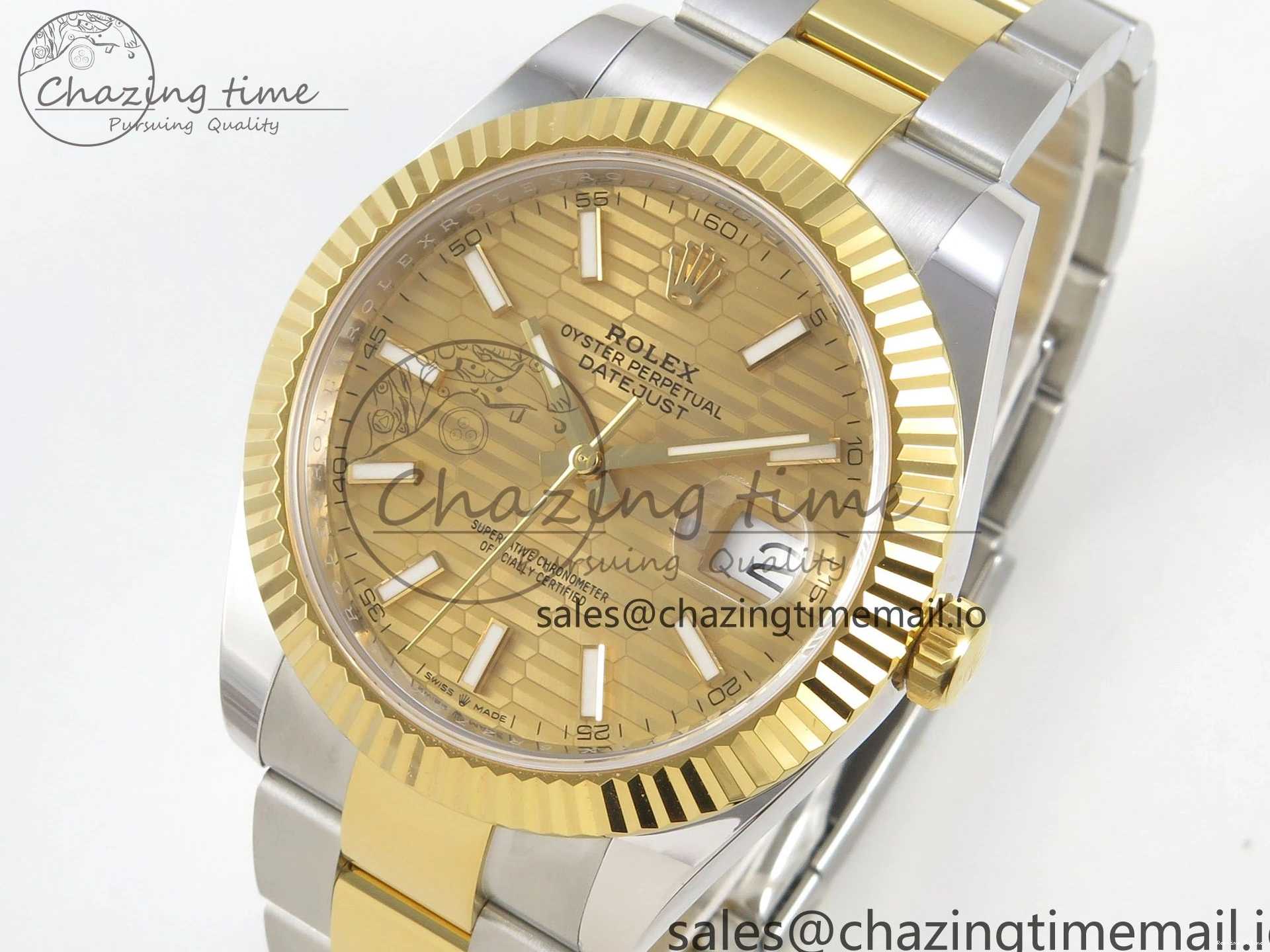 0521 DateJust 41 126333 SS YG ARF 1:1 Best Edition YG Texture Stick Dial on Oyster Bracelet SH3235 (Weighted) Efficient 209